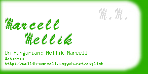 marcell mellik business card